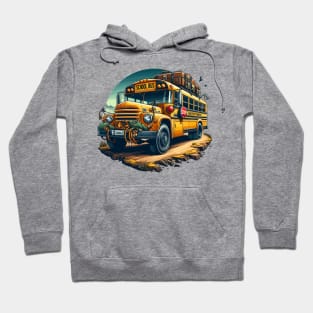 School Bus On An Adventurous Road Trip Hoodie